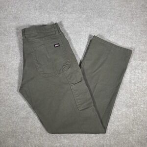 Dickies Pants Mens 36x34 Gray Relaxed Fit Heavyweight Duck Canvas Carpenter
